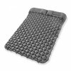 Ultralekki materac dmuchany dwuosobowy do spania na kemping i trekking HyperMotion Campmat – 190x120 cm – szary